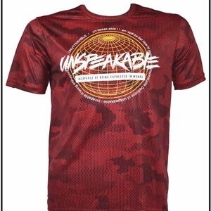 Unspeakable merch, brand new red camo hex t shirt size adult medium